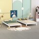 preview thumbnail 2 of 7, Twin Size Two Solid Platform Stackable Single beds with Wood Slats,Space saving
