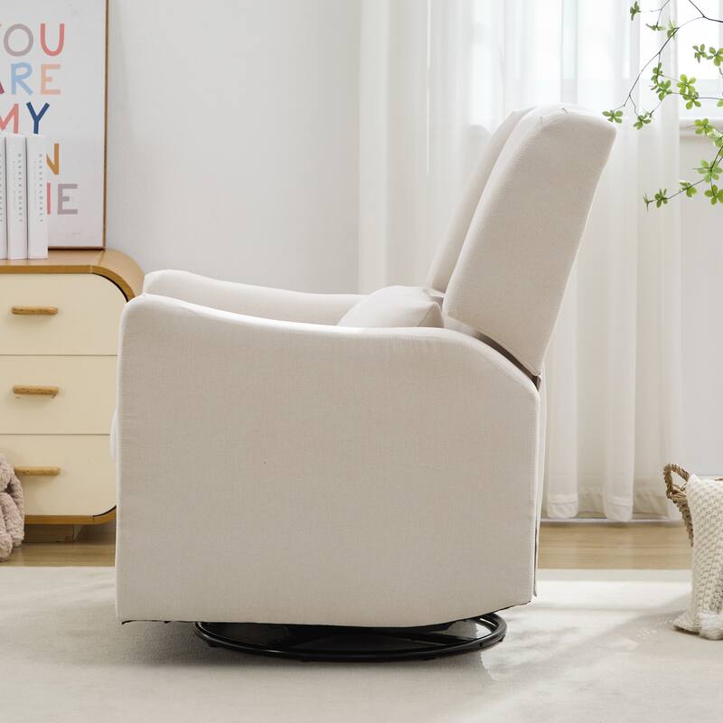 Wingback Swivel Rocker Recliner Chair, Glider Rocker Recliner, Rocking Chair Nursery for Living Room Bedroom Apartment