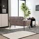 preview thumbnail 35 of 48, Loveseat With 2 Throw Pillows,Black Metal Legs