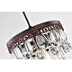 preview thumbnail 7 of 8, Shiroh Antique Copper 1-Light 5-Tier Hanging Crystals Pendant Light
