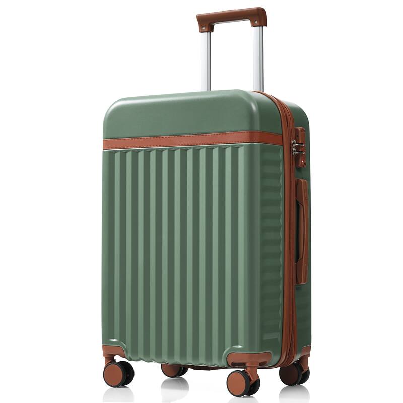 Luggage Set of 3, 20inch with USB Port, front opening design Airline Certified Carry on Luggage, ABS Hard Shell Luggage