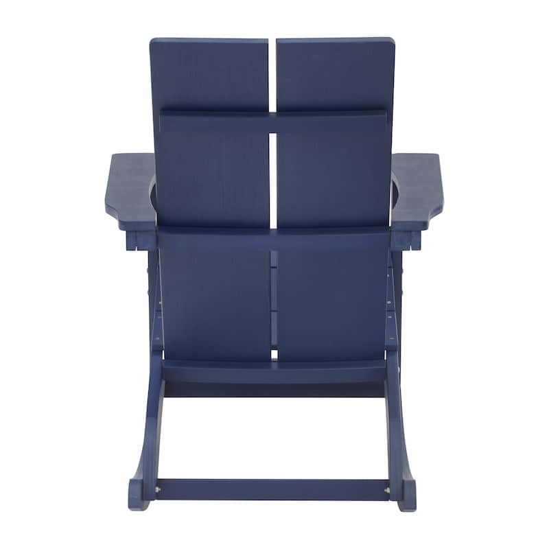 Indoor/Outdoor modern 2-Slat Adirondack Poly Resin Rockers - Set of 2