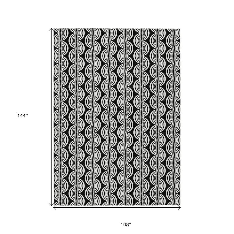 HomeRoots Ogee Transitional Rectangle Outdoor Rug