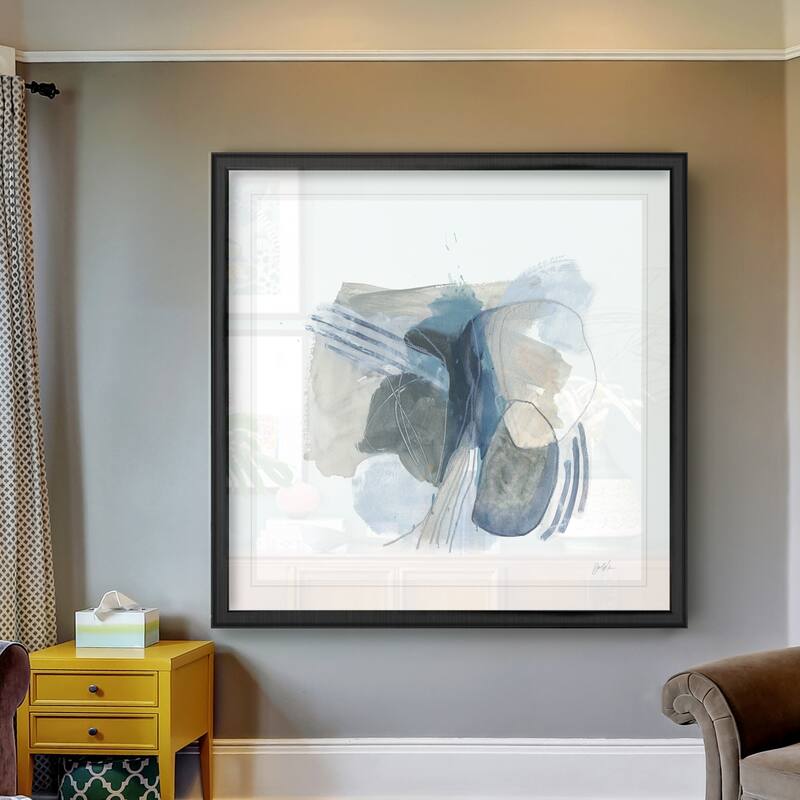 Stone Ellipses I -Black Framed Print