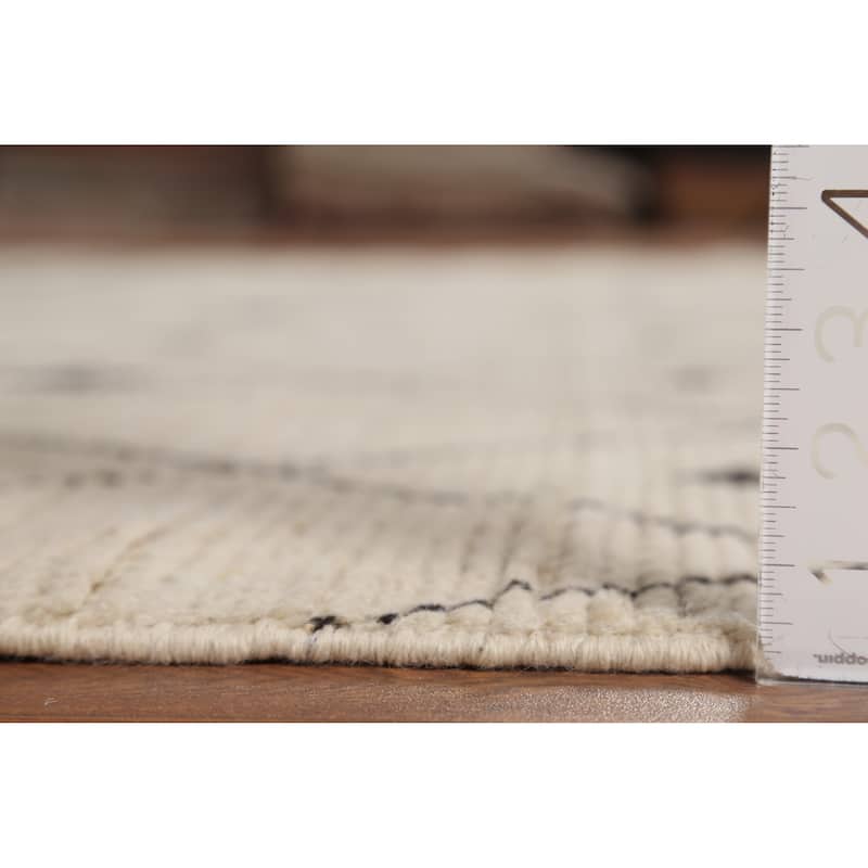 Trellis Moroccan Area Rug Hand-Knotted Wool Carpet - 7'11"x 10'9"