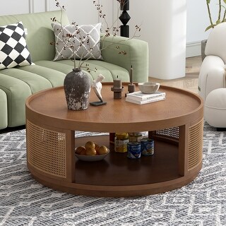 U-Can 37'' Wooden Mid-Century Modern Coffee Table - Bed Bath & Beyond ...