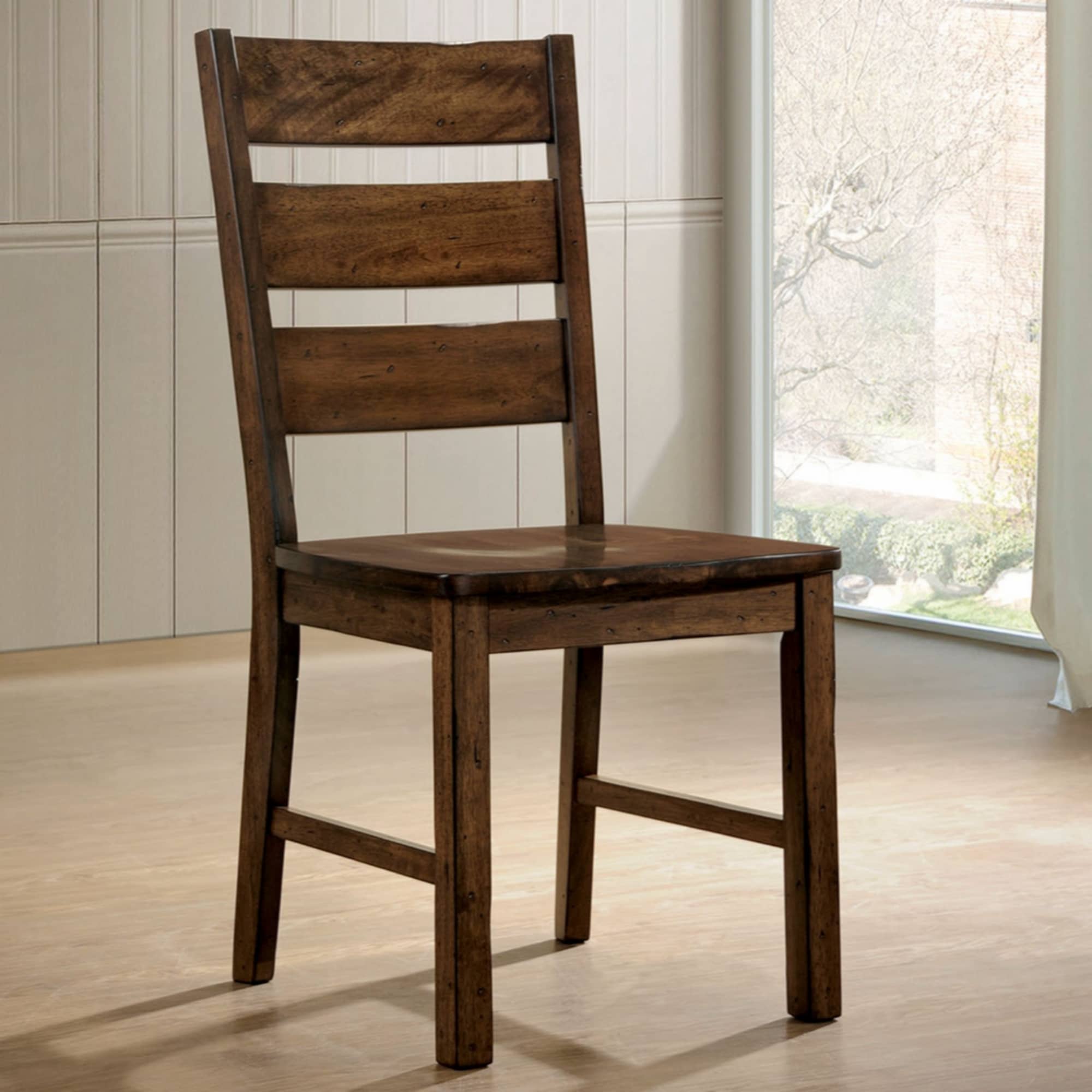 Set of 2 Wooden Side Chairs in Walnut Finish - Bed Bath & Beyond