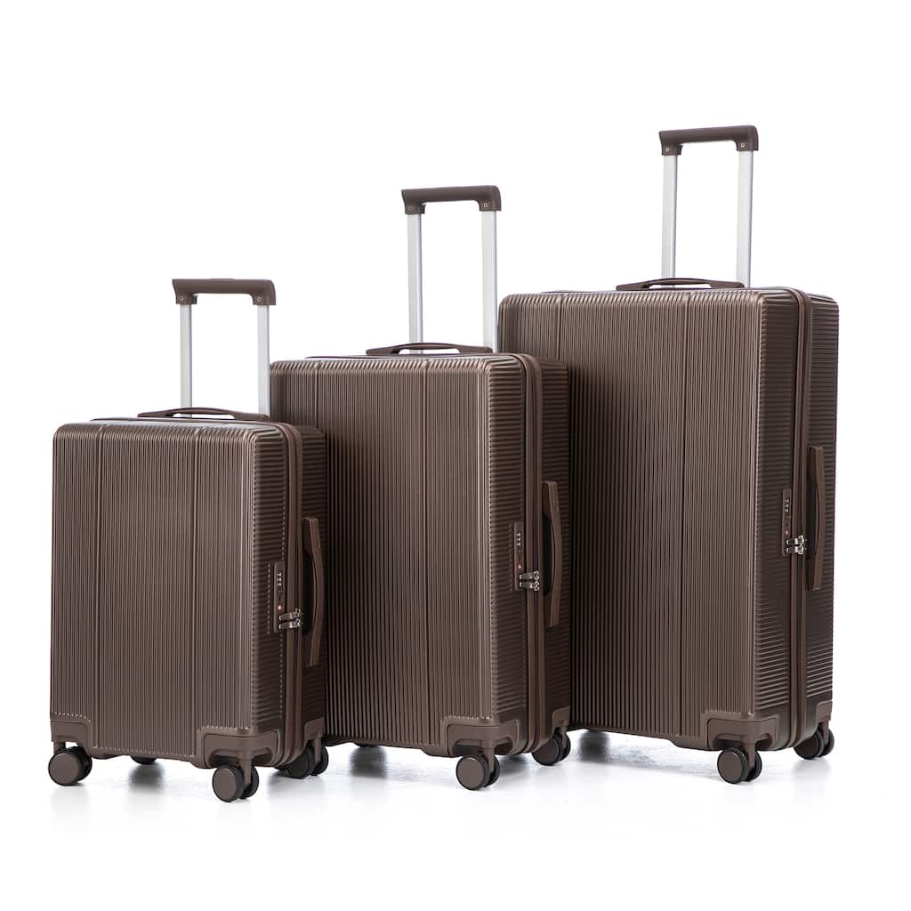 20"/24"/28" 3 pcs/set in ABS Spinner Wheel Luggage, Carry on Suitcase, Matching Color, TSA Combination Lock