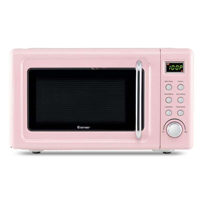 Costway 0.7Cu.ft Retro Countertop Microwave Oven 700W LED Display - See details