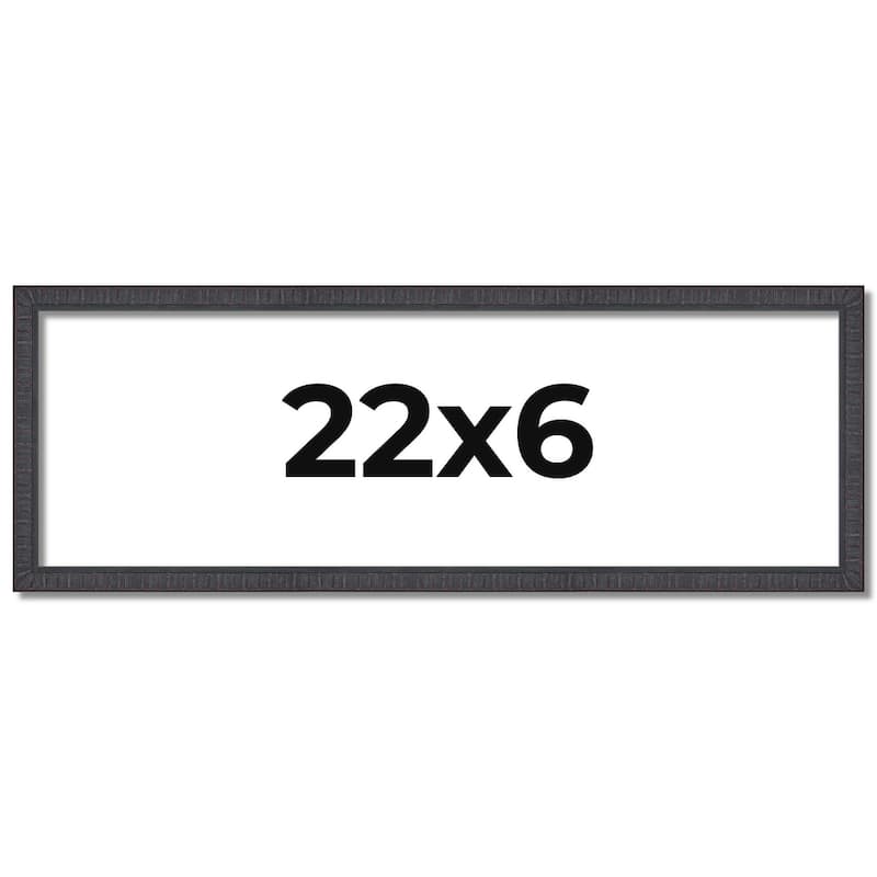 22x6 Frame Brown Solid Wood Picture Frame - Complete Modern Photo