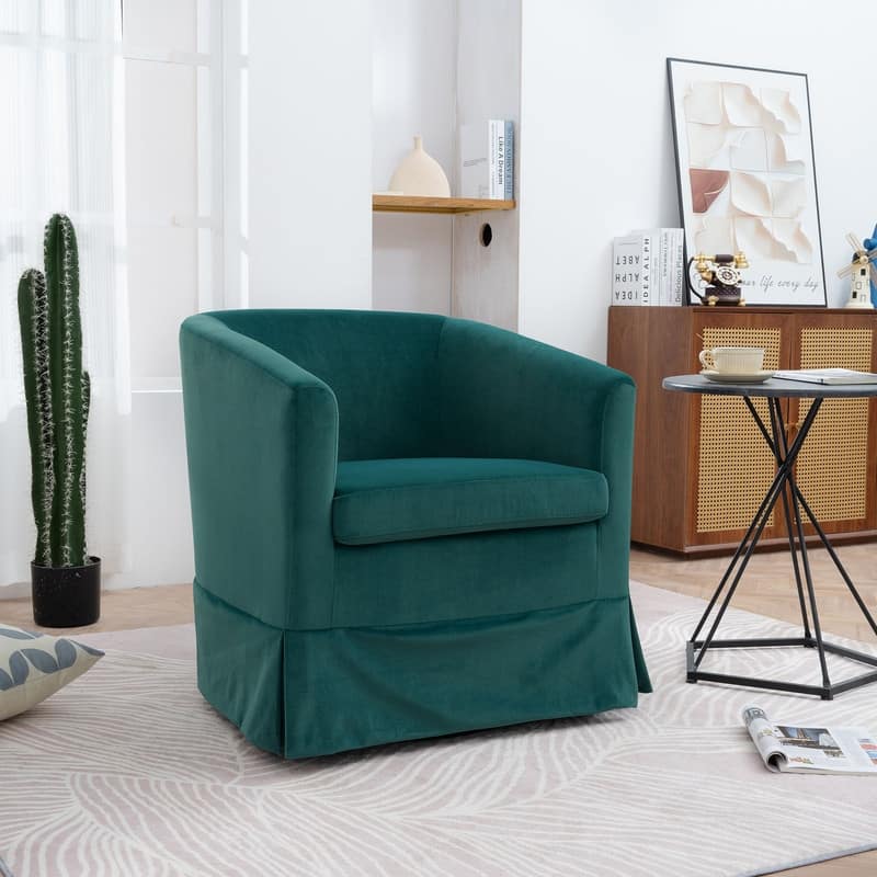 27.36" Wide Swivel Chair - Green