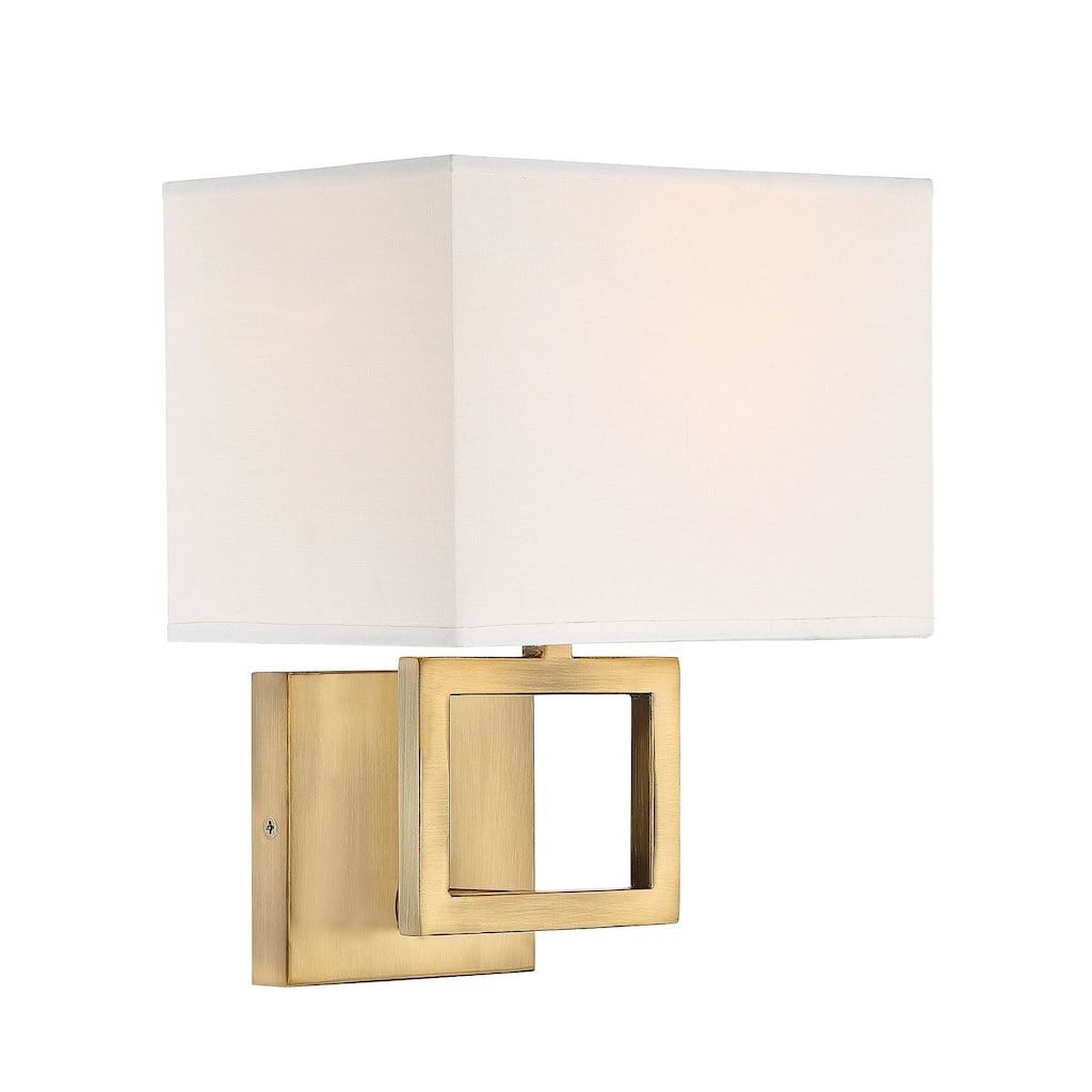 Trade Winds Square Wall Sconce in Natural Brass