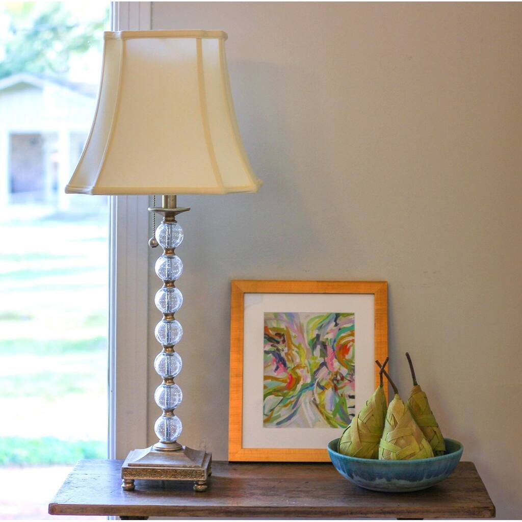 Cloth & Wire Slant Inverted Cut Corner Rectangle Softback Lampshade with Washer Fitter, Egg