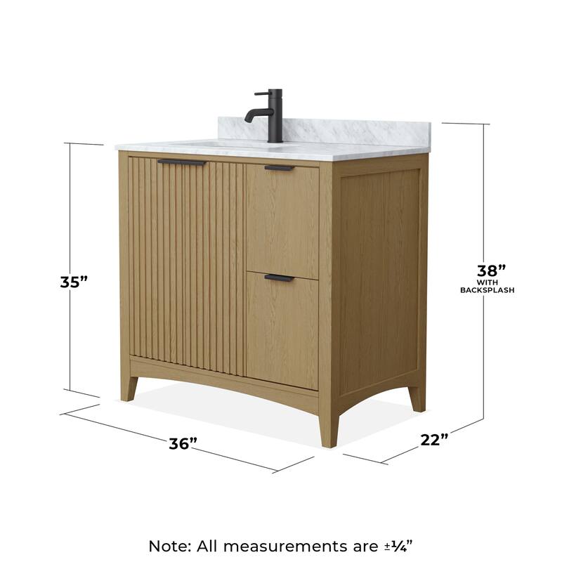 Wyndham Collection WCF9191-36S-CMUNSMXX Palmilla 36" Free Standing