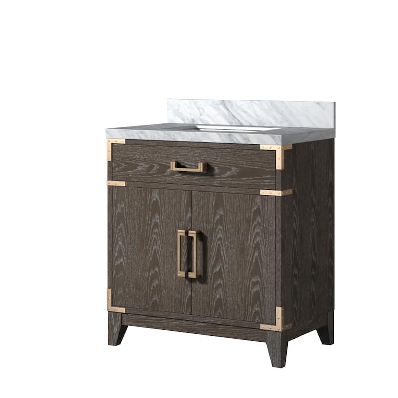 Laurel Bath Vanity with Carrara Marble Top and Sink