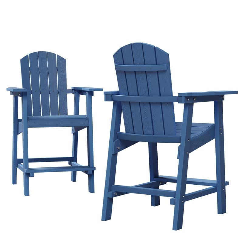 Moasis All Weather HIPS Outdoor Bar Height 49" Tall Adirondack Chair
