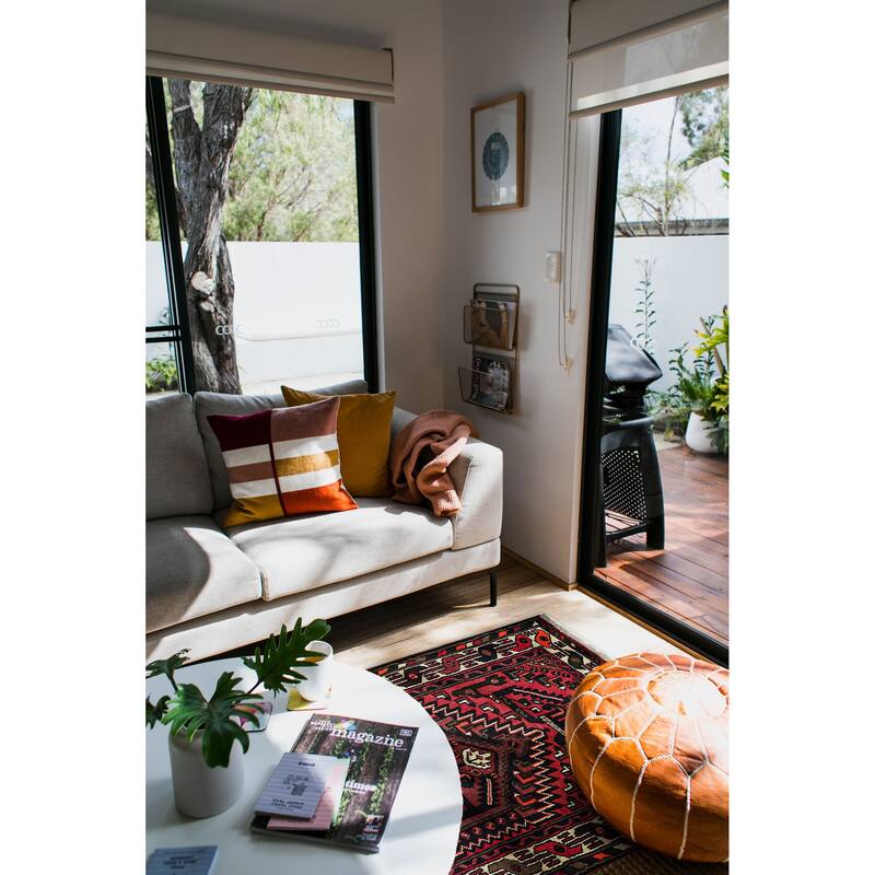 ECARPETGALLERY Hand-knotted Andelz Red Wool Rug - 3'3 x 4'10