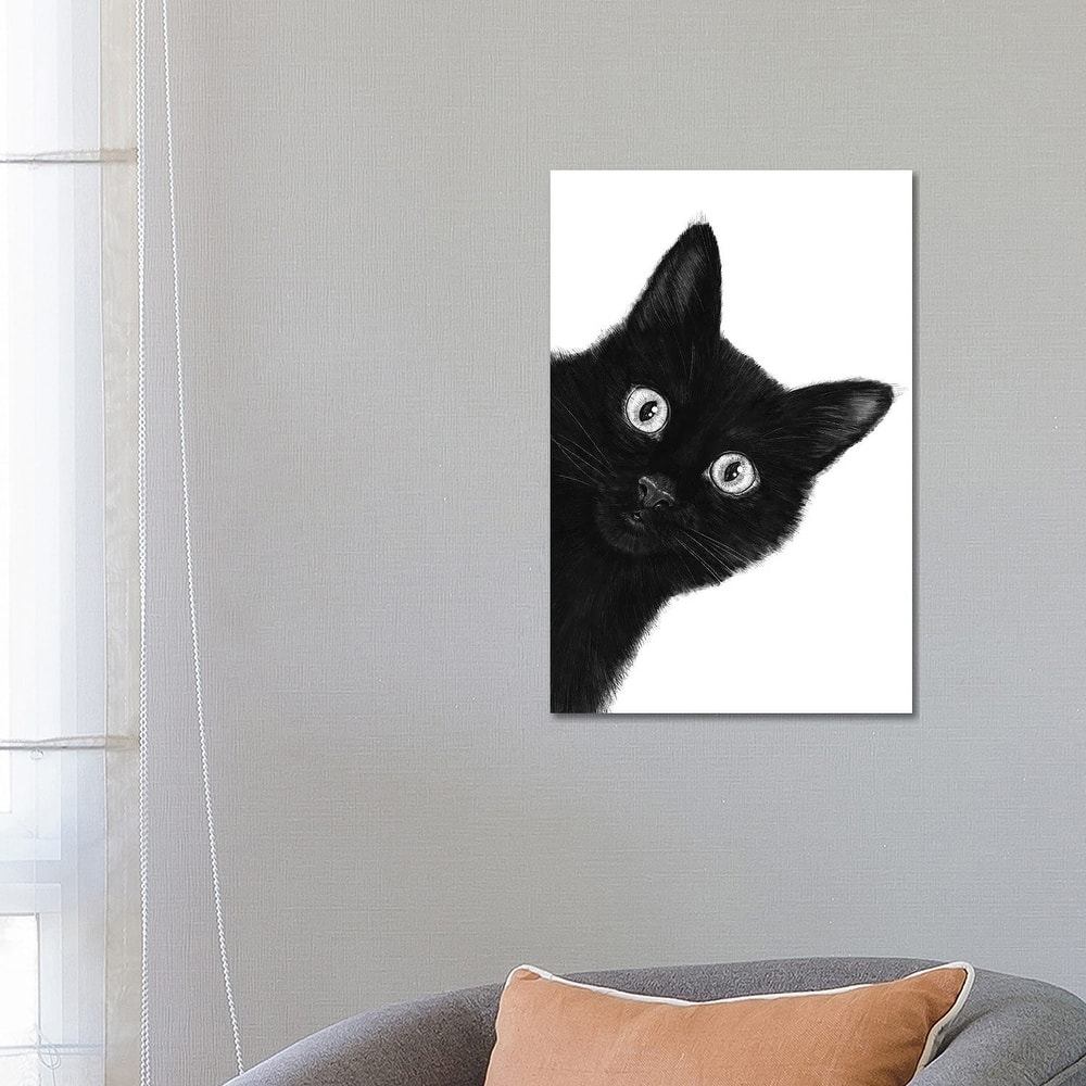 iCanvas "Black Cat" by Valeriya Korenkova Canvas Print