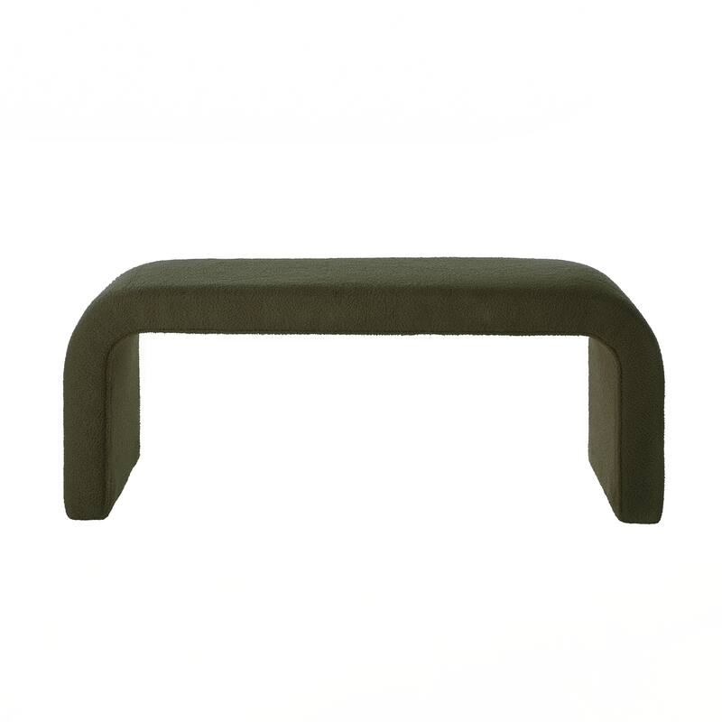 Set of 3 U-Shaped Modern Bench Ottoman Bench for Entryway
