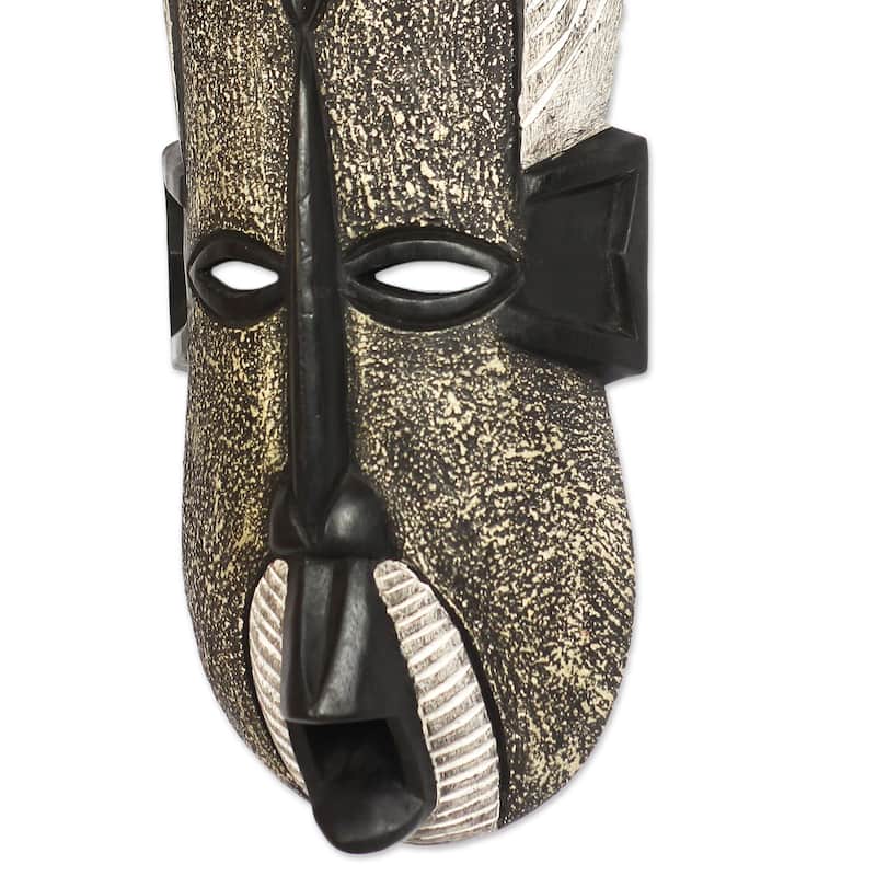 Novica Handmade Merciful Face African Wood Mask