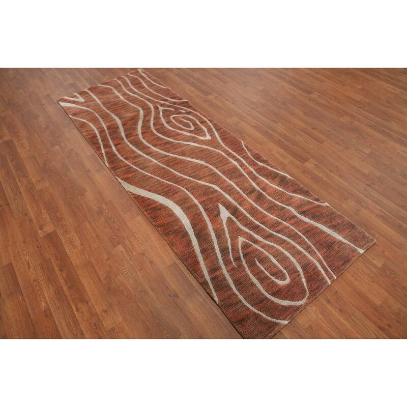 Modern Wool Gabbeh Oriental Runner Rug 3x8 - 7' 9'' X 2' 8''