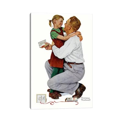 iCanvas "She Gave Me a Parker 61" by Norman Rockwell Canvas Print