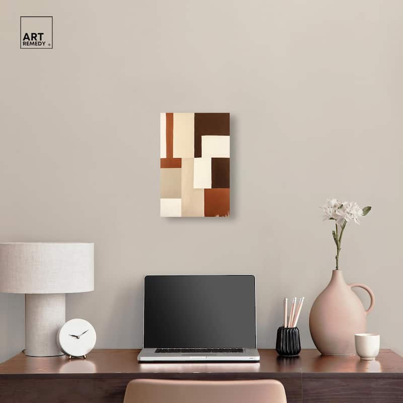 Tonal Grid I Canvas by Art Remedy, Gallery Wrapped