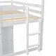 preview thumbnail 28 of 26, Roof Frame Shaped Bunk Bed for Kids with Storage Cells and Stairs