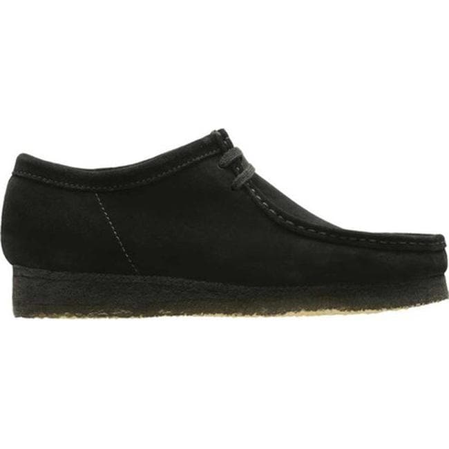 clarks wallabee black suede mens boots