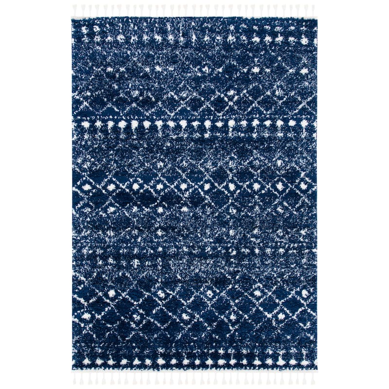 SAFAVIEH Berber Fringe Mirveta Liller Trellis Area Rug