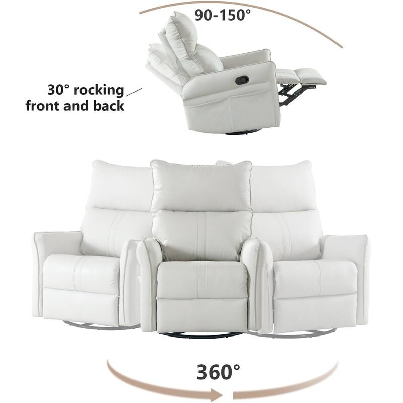 360 Degree Swivel Recliner Chair with Side Pocket