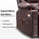 preview thumbnail 4 of 23, MCombo Manual Glider Rocker Recliner Chair with USB Ports, Faux Leather 8002