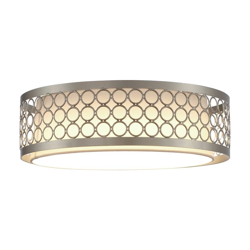 15.4" Modern Silver Metal LED Flush Mount Ceiling Light