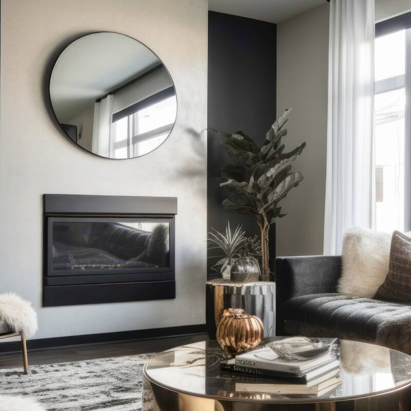 Varaluz Tablet Round Wall Mirror