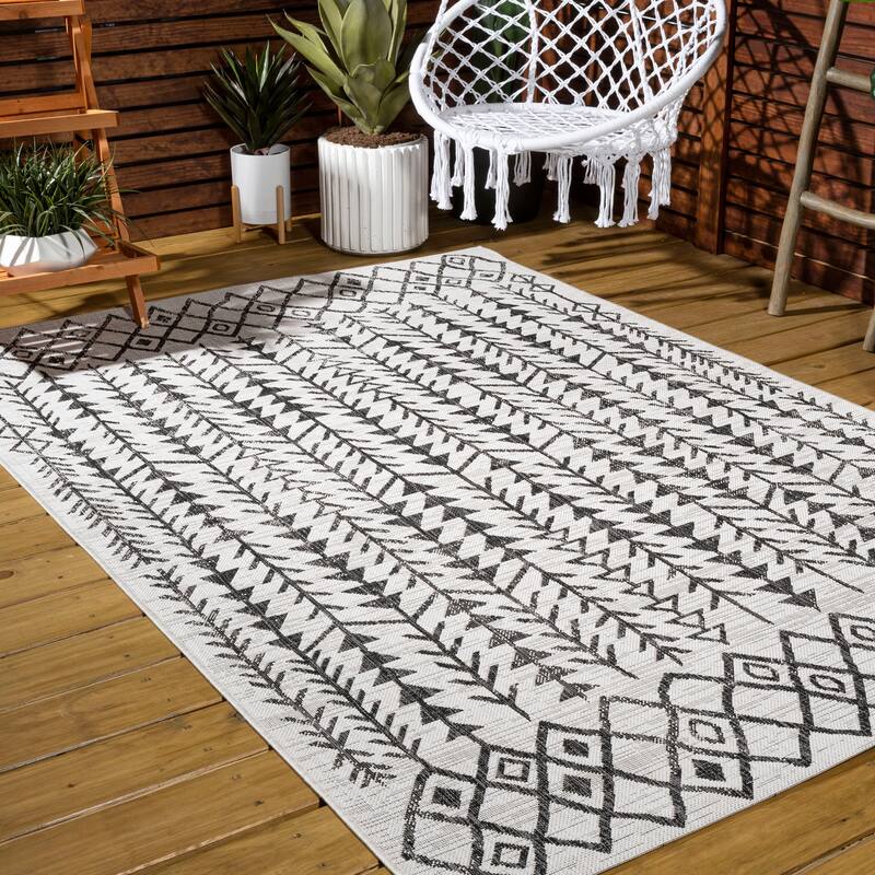 JONATHAN Y Sukie Bohemian Geometric Indoor/Outdoor Area Rug