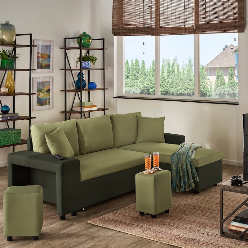 Lorca 2-tone Convertible Sofa with Storage by iNSPIRE Q Modern