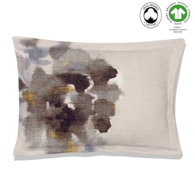 A1HC Reversible Print Organic Cotton Pillowcase, GOTS Certified, Wrinkle Resistant, Long Staple Cotton, 21" x 30" (Set Of 2)