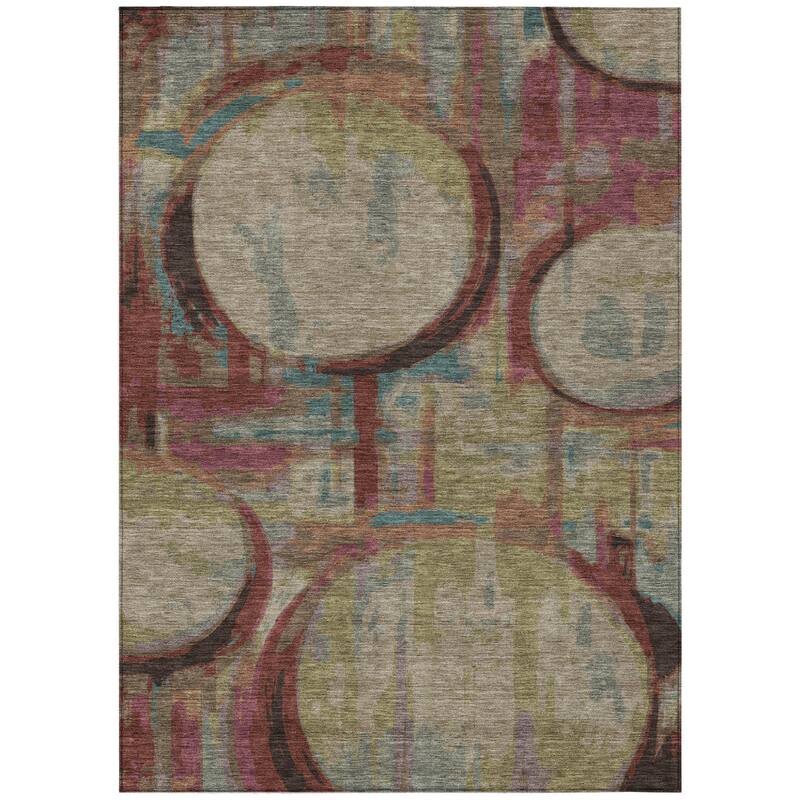 HomeRoots Geometric Transitional Rectangle Outdoor Rug