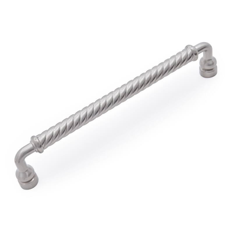 RK International Twisted 8 Inch Center to Center Handle Cabinet Pull - Satin Nickel