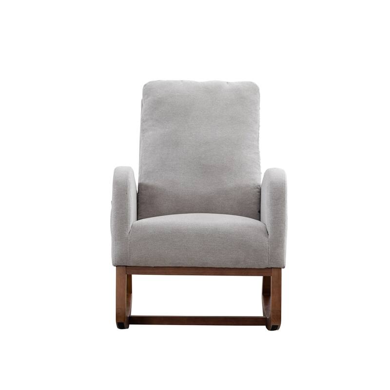 Nursery Rocking Glider Chair with High Back and Side Pocket