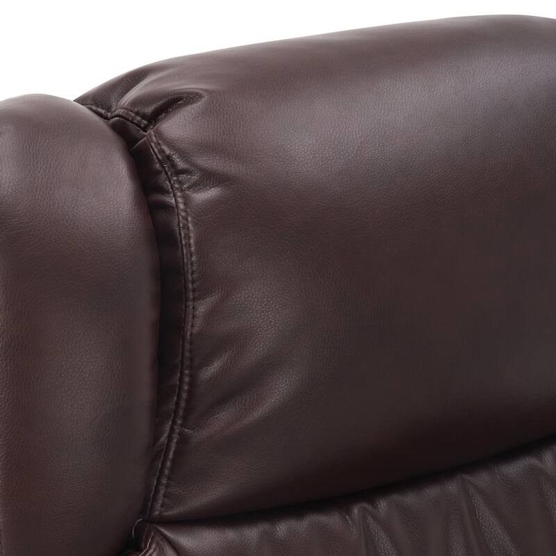 MCombo Swivel Recliners with Ottoman, Vibration Massage TV Chairs with Side Pocket