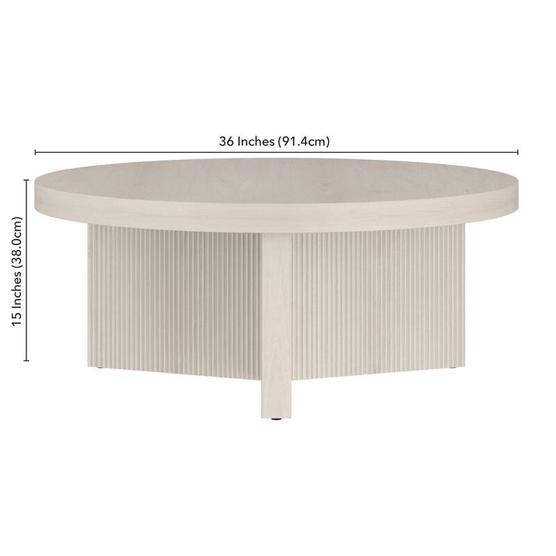 Holm 36" Wide Round Coffee Table