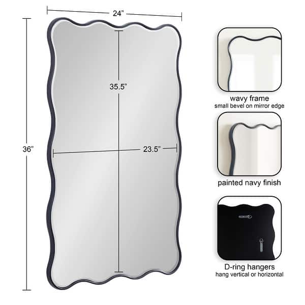 dimension image slide 2 of 4, Kate and Laurel Viona Rectangle Mirror