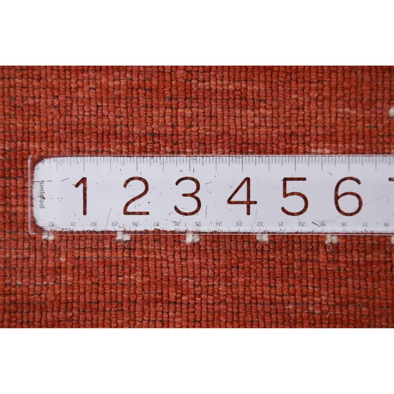 Hand Knotted Oriental 100% Wool Carpet Tribal Tribal Oranges & Rust Gabbeh Area Rug - 4' 10'' X 3' 4''