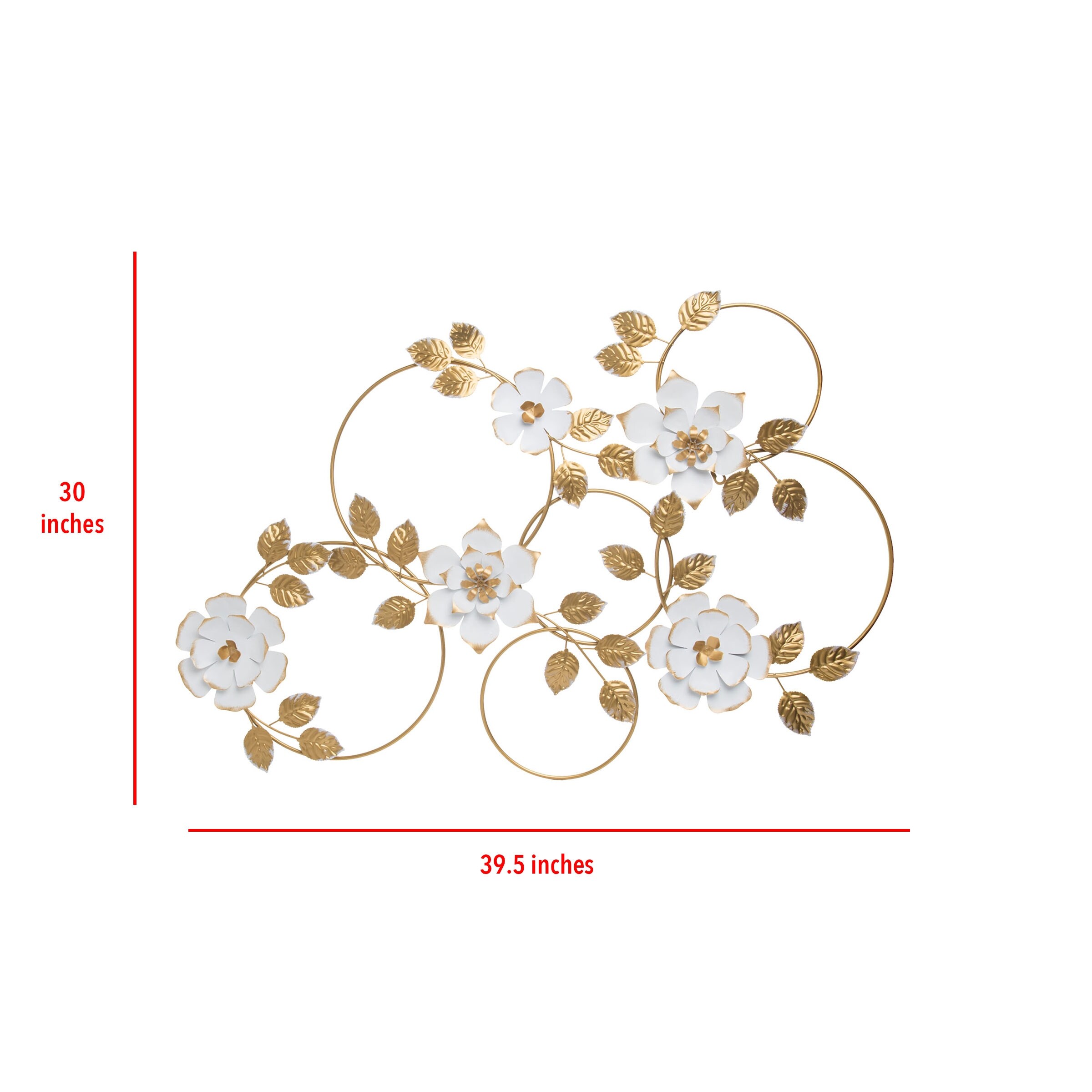 Shop Foreside Home Garden 39 5 X 30 Inch Distressed White And