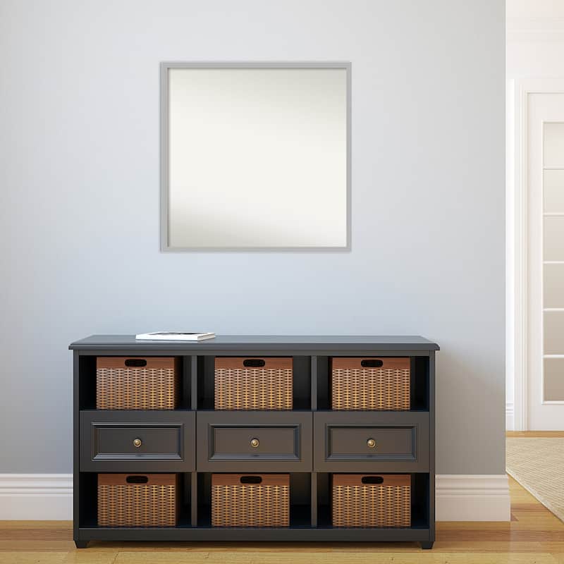 Non-Beveled Bathroom Wall Mirror - Hera Chrome Frame