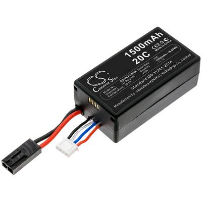 Battery for Parrot AR.Drone 2.0 Drone Double Plug CS-PAT220RX 11.1v 1500mAh - Black