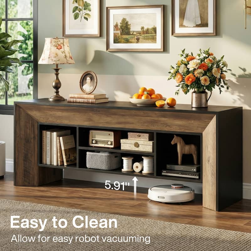 Mid Century Modern TV Stands for TVs up to 75 inches TV, Entertainment Center with Storage for Living Room