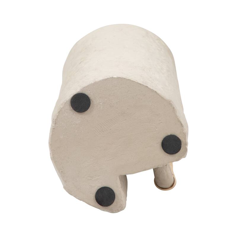 Sagebrook Home Ivory Omix Crafted Vase W Handle
