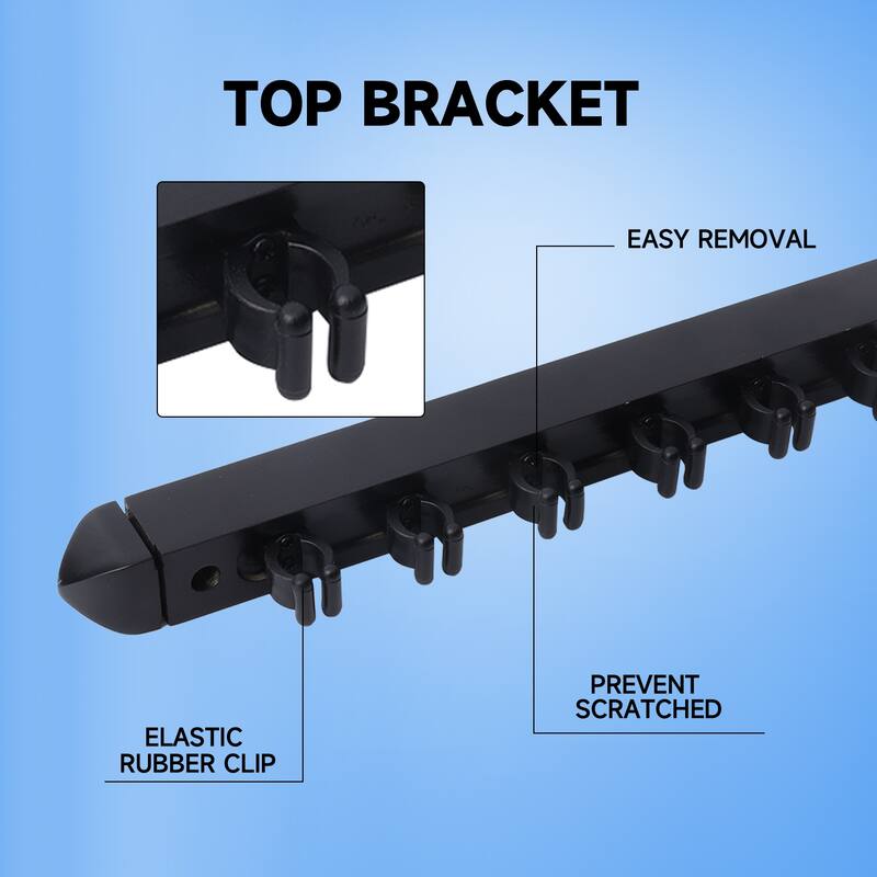 GSE™ 8-Pool Cue Wall Mounting Billiard Cue Rack, 2-Piece Hanging Wall Mounted Pool Cue Stick Holder